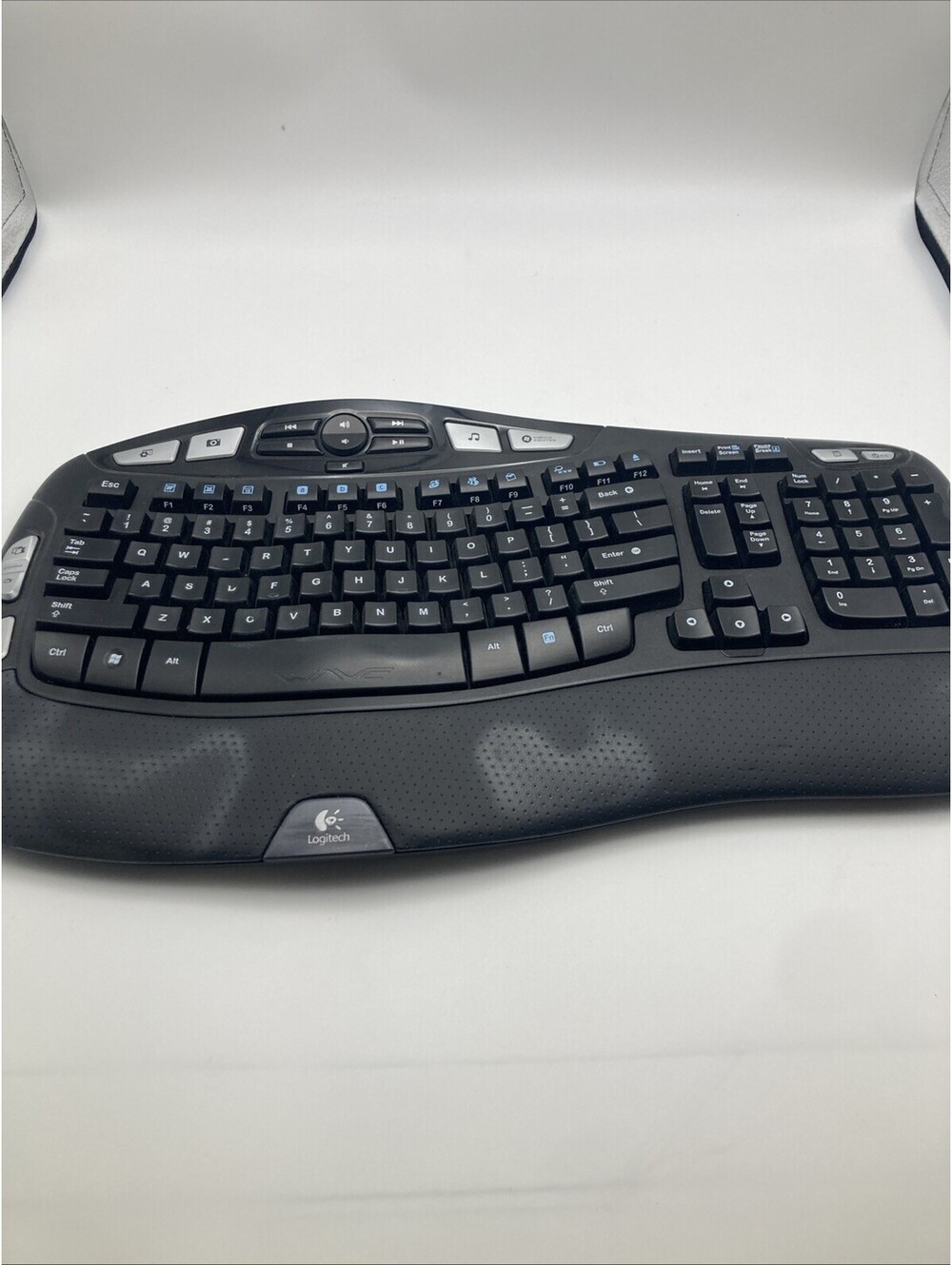 Logitech Keyboard K350 Comfort Wave Wireless No Dongle- Missing Left Small Stand